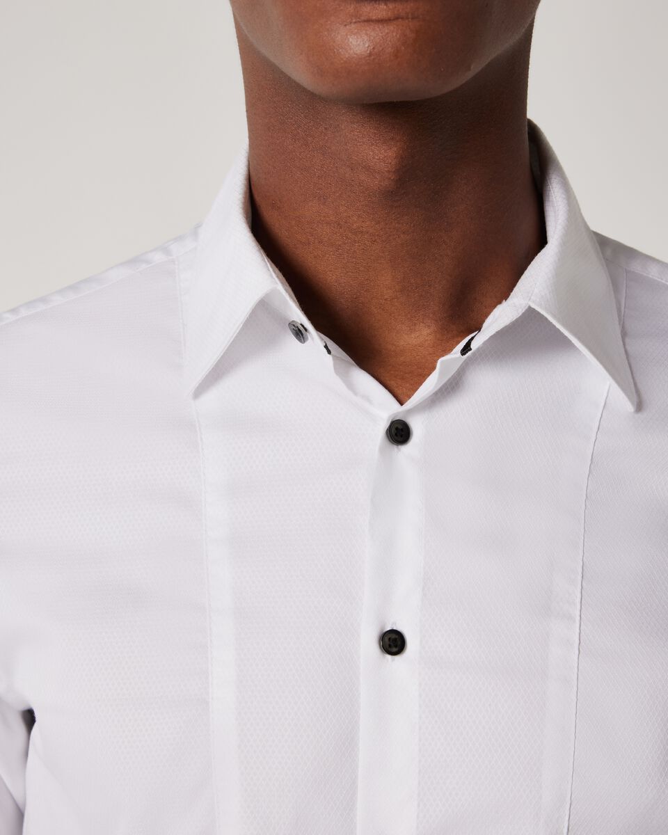 Slim Long Sleeve Panelled Formal Shirt